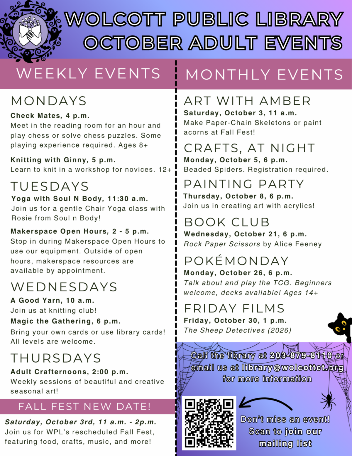 An image of the front of the current adult newsletter