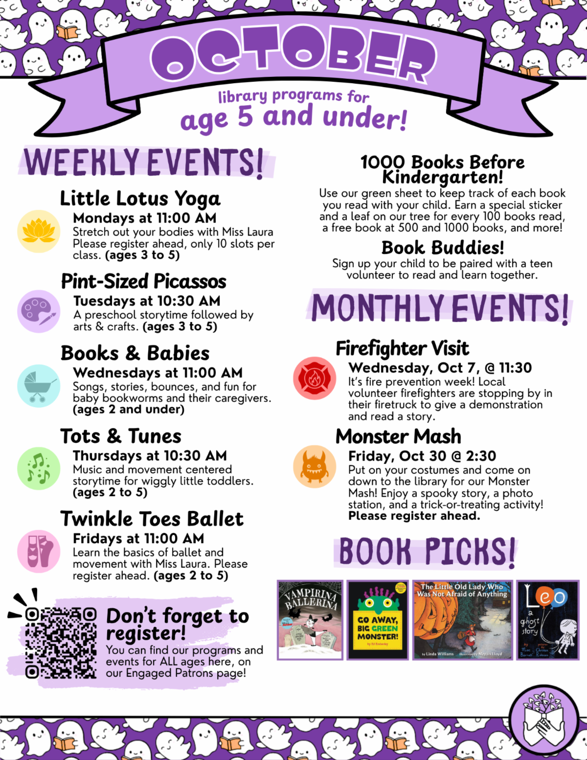 An image of the back of the current children's newsletter